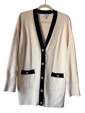 & Other Stories Oversized Gold Button Cream Cardigan Size M